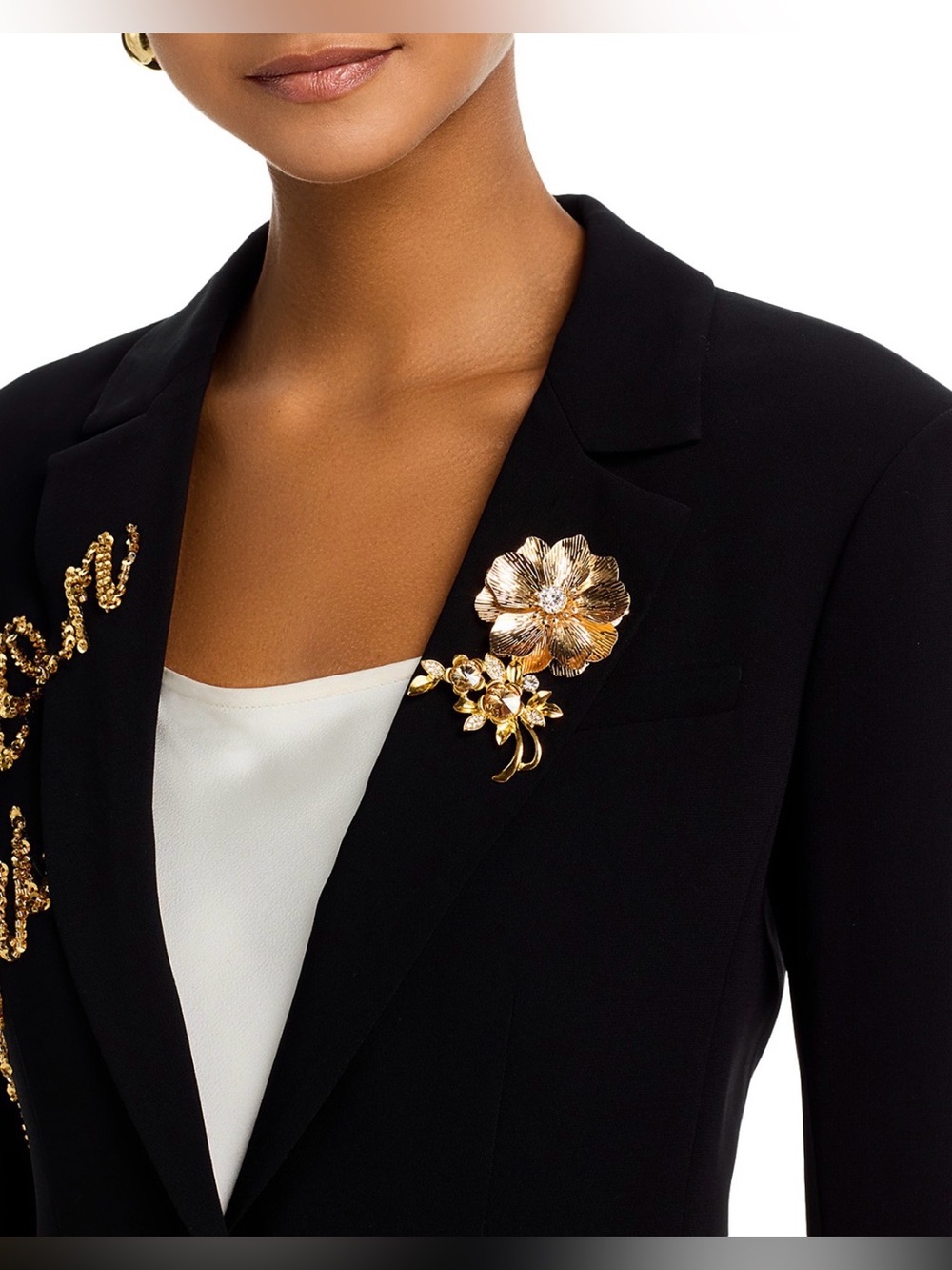 Cinq a Sept Sequinned Graphic Blazer
Color: Black/gold - Picture 7 of 10
